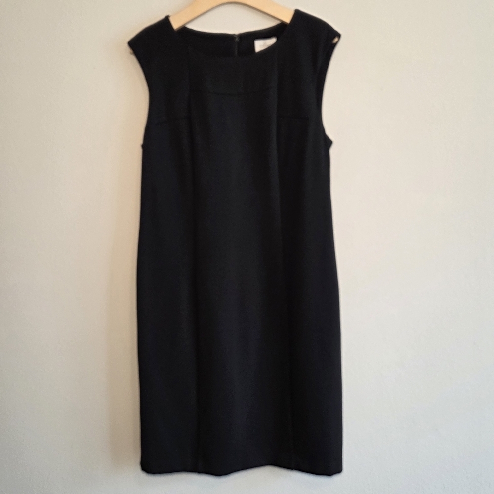 Chico's So Slimming Sheath Jackie Dress Sz 1 Medium Classic Office Capsule